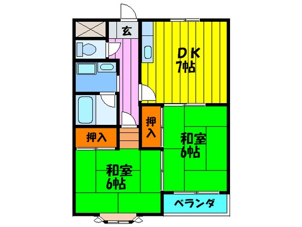 三東ハイツの物件間取画像